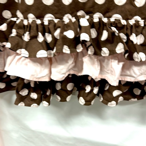 Apron Brown and Pink Polka Dot Design - Picture 6 of 7